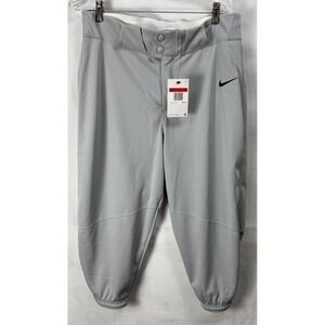 NEW Nike Vapor Select Baseball Knicker 3/4 Pants Gray BQ5400-052 Men's MSRP $47